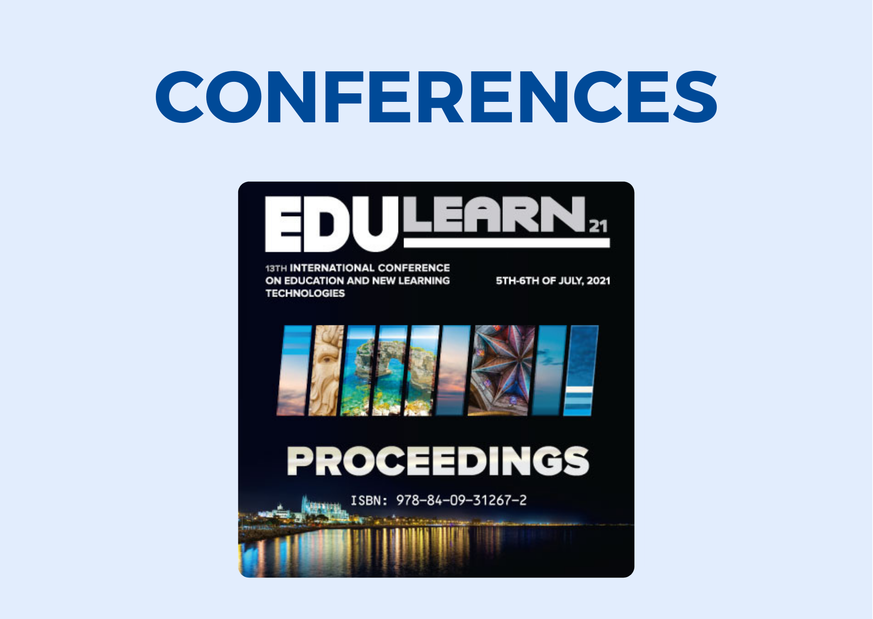 Conferences EDULEARN 2021 presentation research education